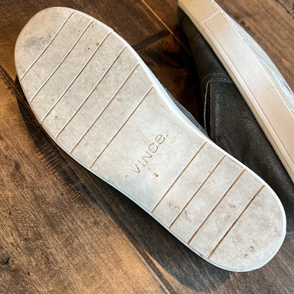 Vince Olive Smoke Suede Slip On Sneaker Size 9 - Picture 9 of 15